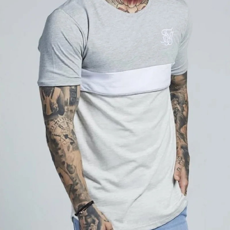 Модные Шелковые Мужские рубашки в стиле пэчворк Camiseta Masculina Kanye West, Повседневная рубашка, Мужская футболка в стиле хип,, мужская рубашка, Camisetas Hombre