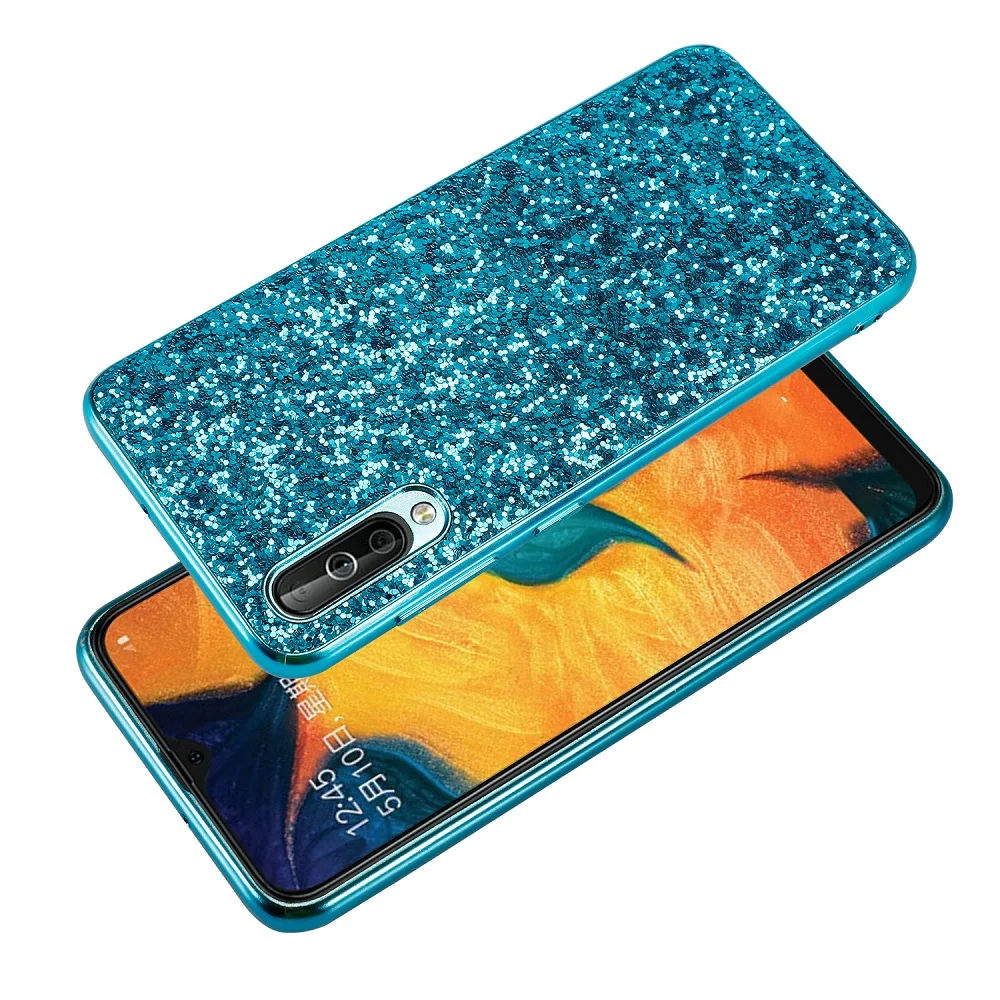 Чехол для Samsung Galaxy A30 A50 Роскошный Жесткий блестящий тонкий защитный чехол из