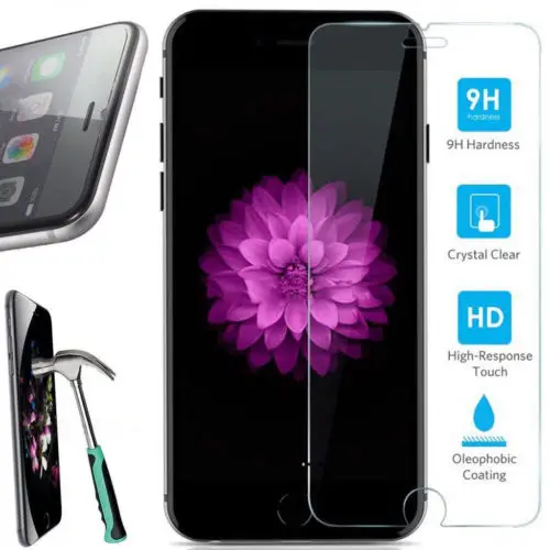 Защитная пленка для экрана из закаленного стекла 0 3 мм 9H iPhone 5 6 6S Plus 7 iPod Touch 4 +