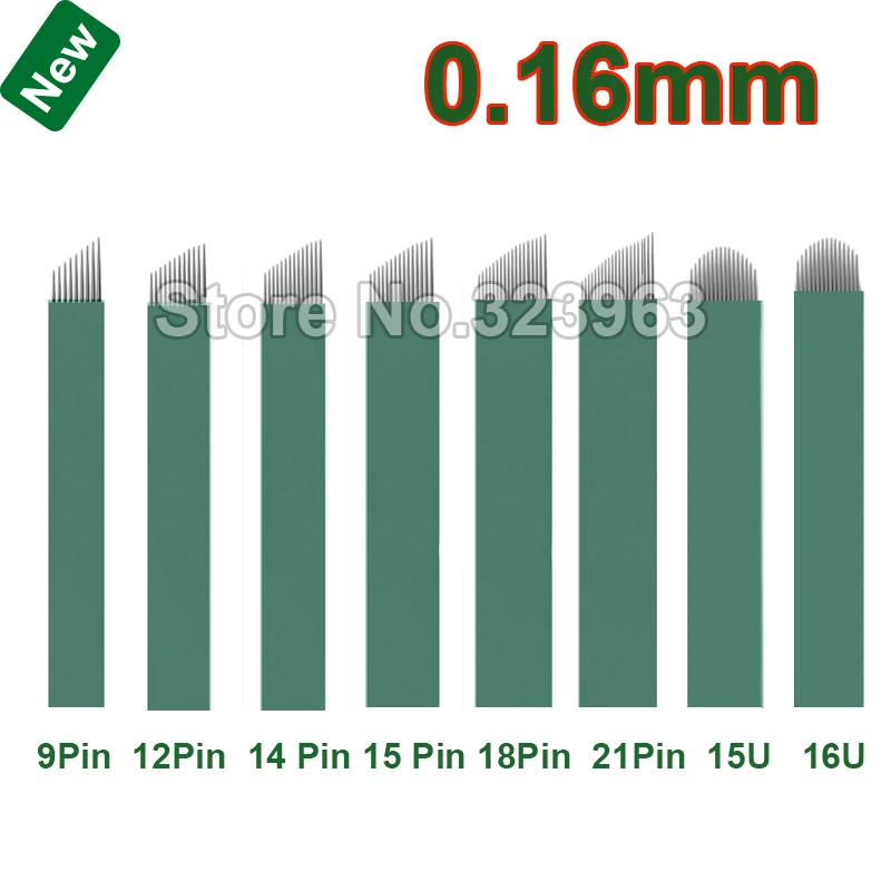 

0.16mm Microblading Needles Lamina Tebori for Manual Pen 9 12 14 15 18 21 15U 16U 12U Tattoo Needles for Permanent Makeup Blade