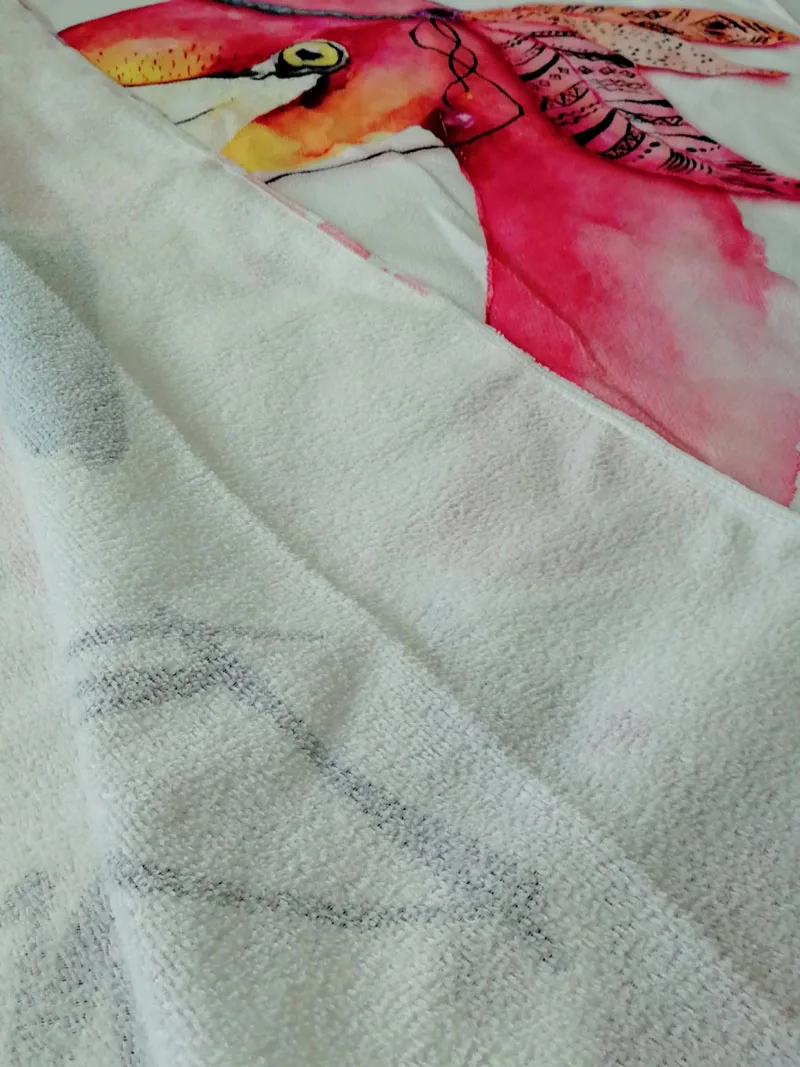 Бесплатная доставка пончо с капюшоном и рисунком тропических цветов растений