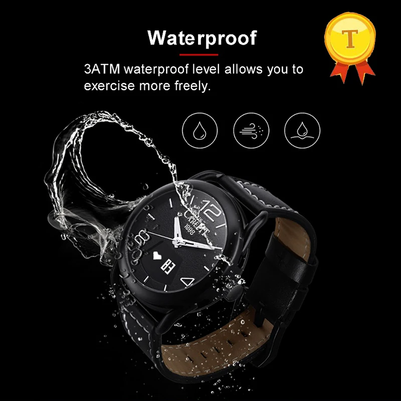 Новейшие водонепроницаемые умные часы с пульсометром 3 АТМ saat поддержка монитора