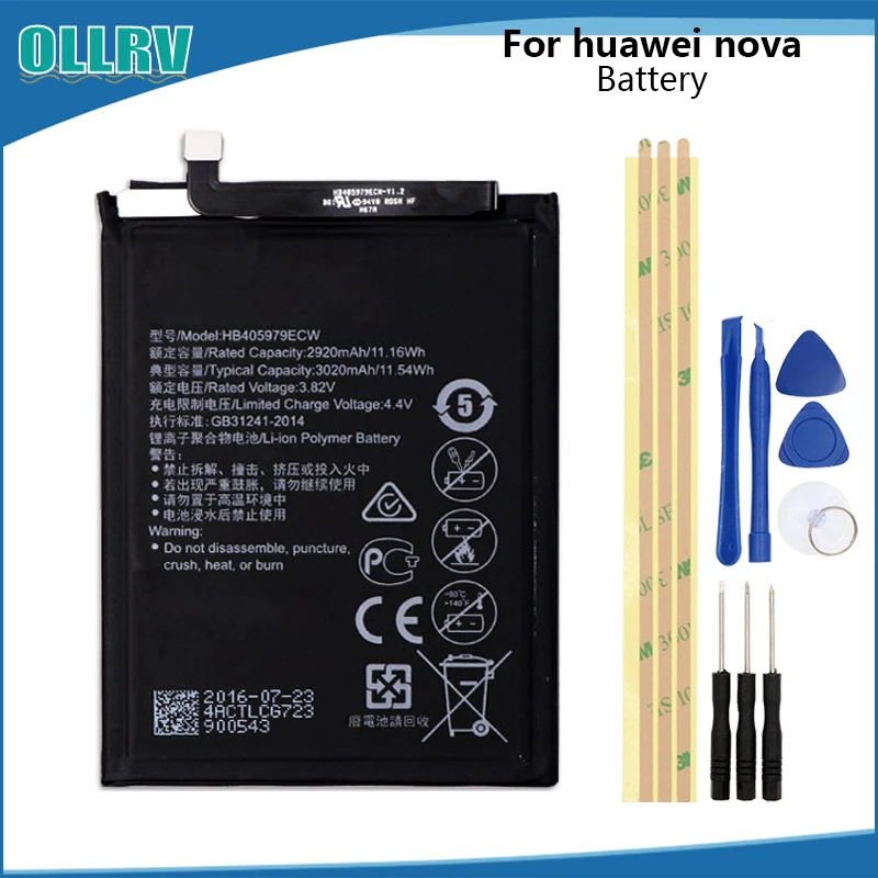 HB405979ECW батарея для Huawei Nova CAZ AL10 TL00 Enjoy 6S Honor 6c Y6 PRO 2017 Y5 p9 lite mini Batterie 3020mAh +
