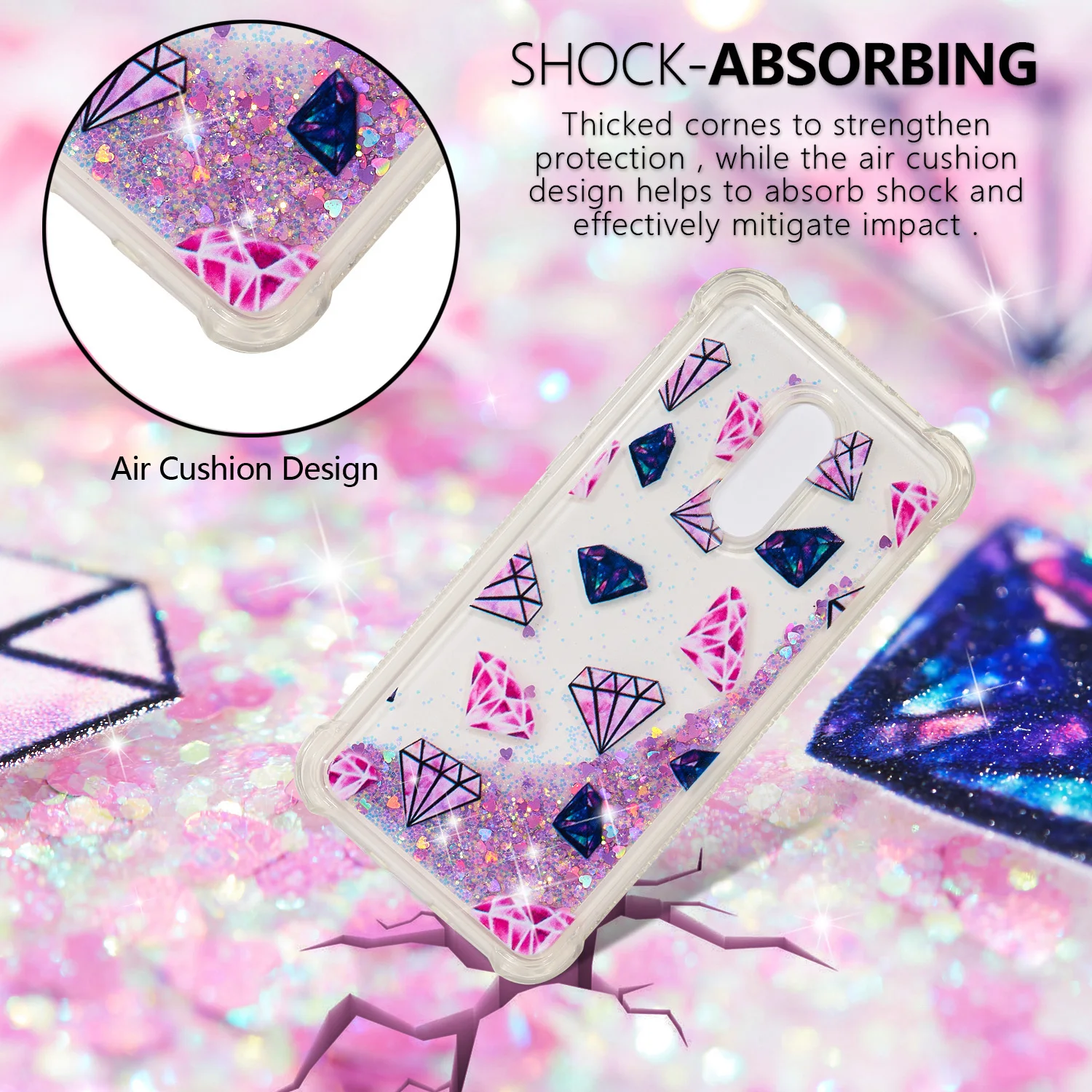 Liquid Quicksand Case For Xiaomi MI A1 5X A2 Lite Love Heart Glitter Cover Redmi 6 Pro Bling Sequins Mi Funda |