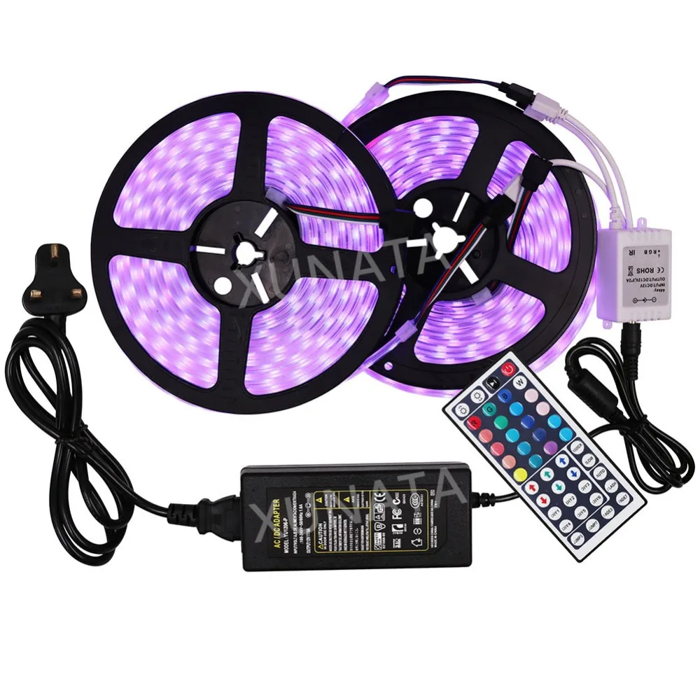 DC 12V светодиодный светильник SMD 5050 60 светодиодов/м Водонепроницаемая RGB гибкая