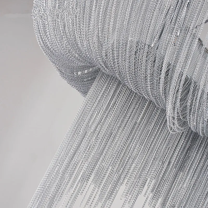 Современная Серебряная Люстра с алюминиевой цепью роскошная Инженерная