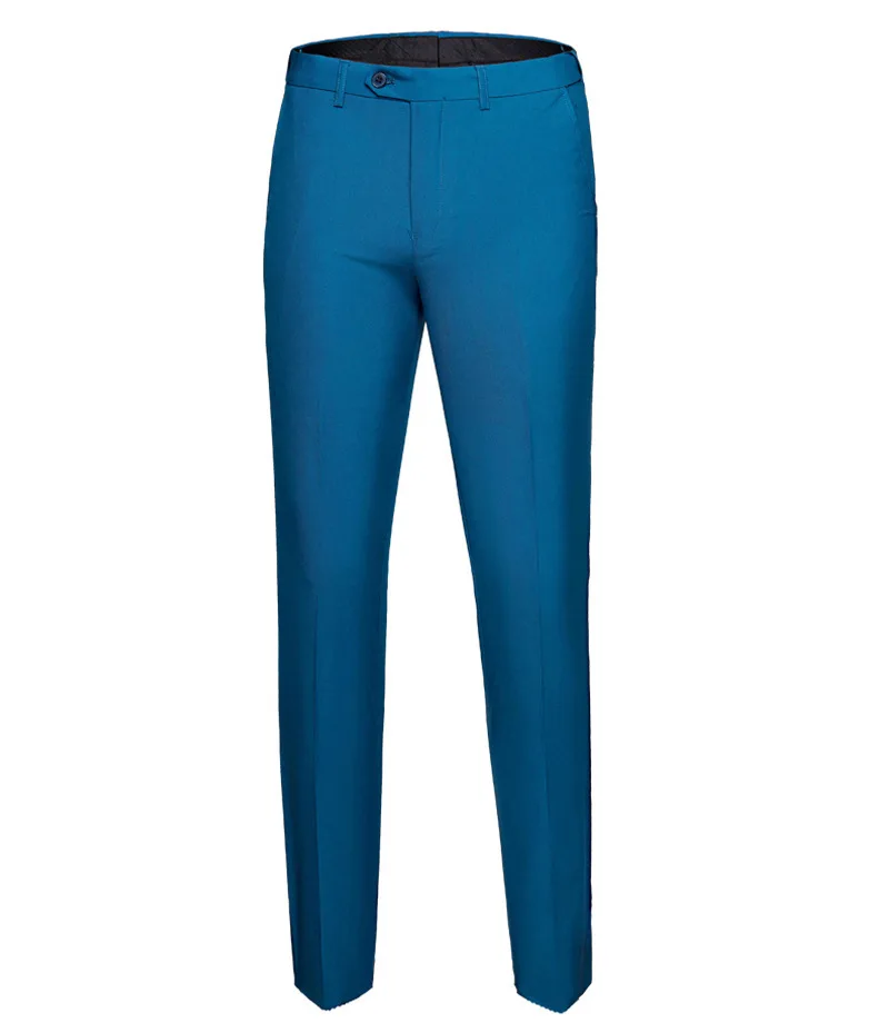 SKY blue PYJTRL Для мужчин s Однотонная одежда Бизнес оккупации Slim Fit платье офисные брюки мужская одежда брюки для официального костюма Повседневное для Для мужчин - Цвет: SKY blue