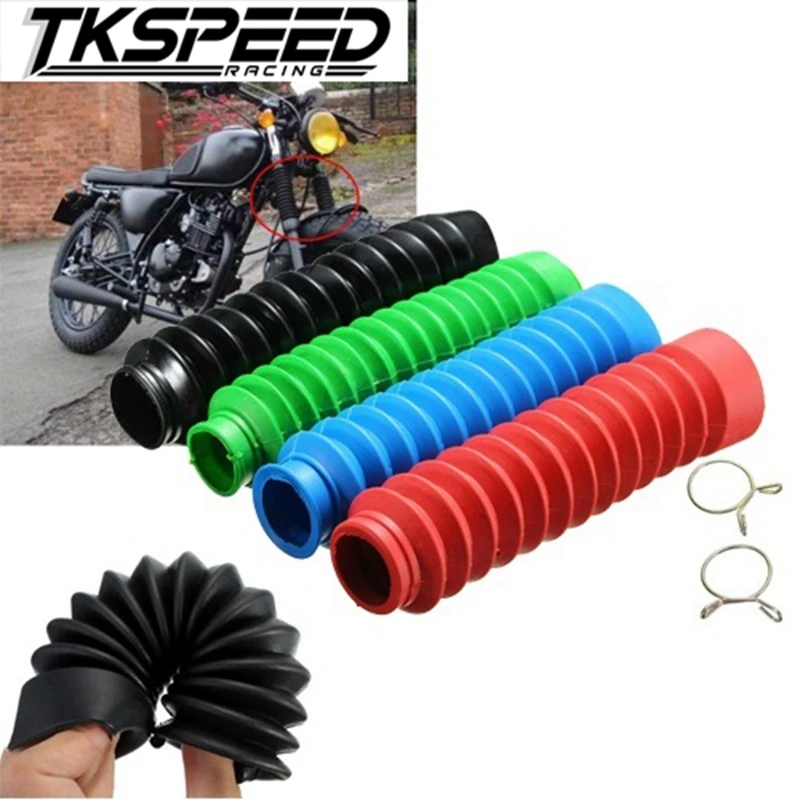 1 пара резиновая черная универсальная мотоциклетная вилка Gaiter Cover Shock Boots Gaiters Dirtbike