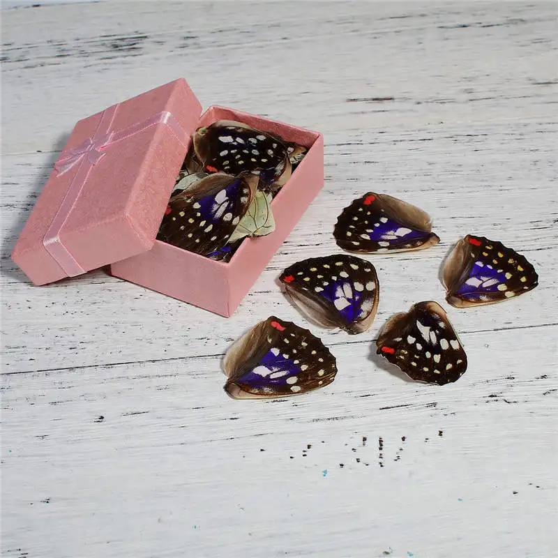 DoreenBeads Настоящее крыло бабочки одежды DIY ремесло поставка фиолетовый 4,7 см x 3,2 см(1 7/" x1 2/8")-3,6 см x 3,2 см(1 3/" x1 2/8"), 1 шт