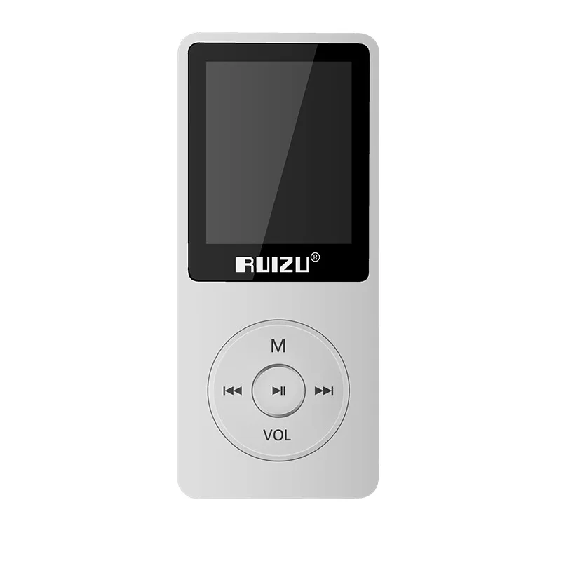 White MP3 плеер ruidu X02 с английской версией, 4 ГБ, 8 ГБ, 16 ГБ, музыкальный плеер с fm-радио, видео, электронная книга, портативный MP3, поддержка TF карты - Цвет: White