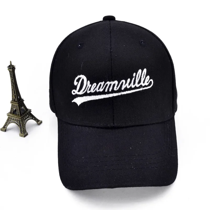 Черный Dreamville Кепка на заказ, неструктурная Черная кепка для папы, унисекс, Повседневная бейсбольная кепка с буквой s, регулируемая Спортивная Кепка - Цвет: Черный