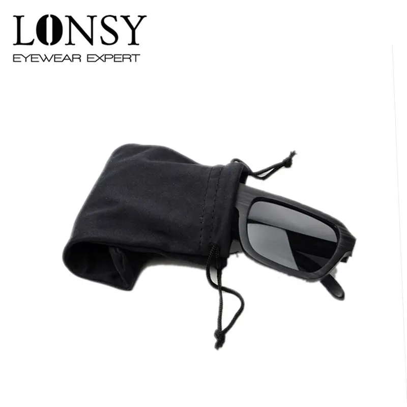 LONSY 50 шт./лот Модные солнцезащитные очки сумка черная мягкая ткань