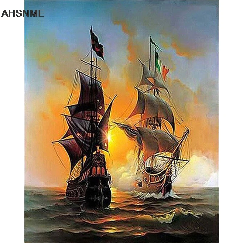 AHSNME Dream NS полуфабрикат 40x50 см Diy Набор для рисования маслом настенная художественная картина домашний декор детский набор для обучения рисованию - Цвет: 16