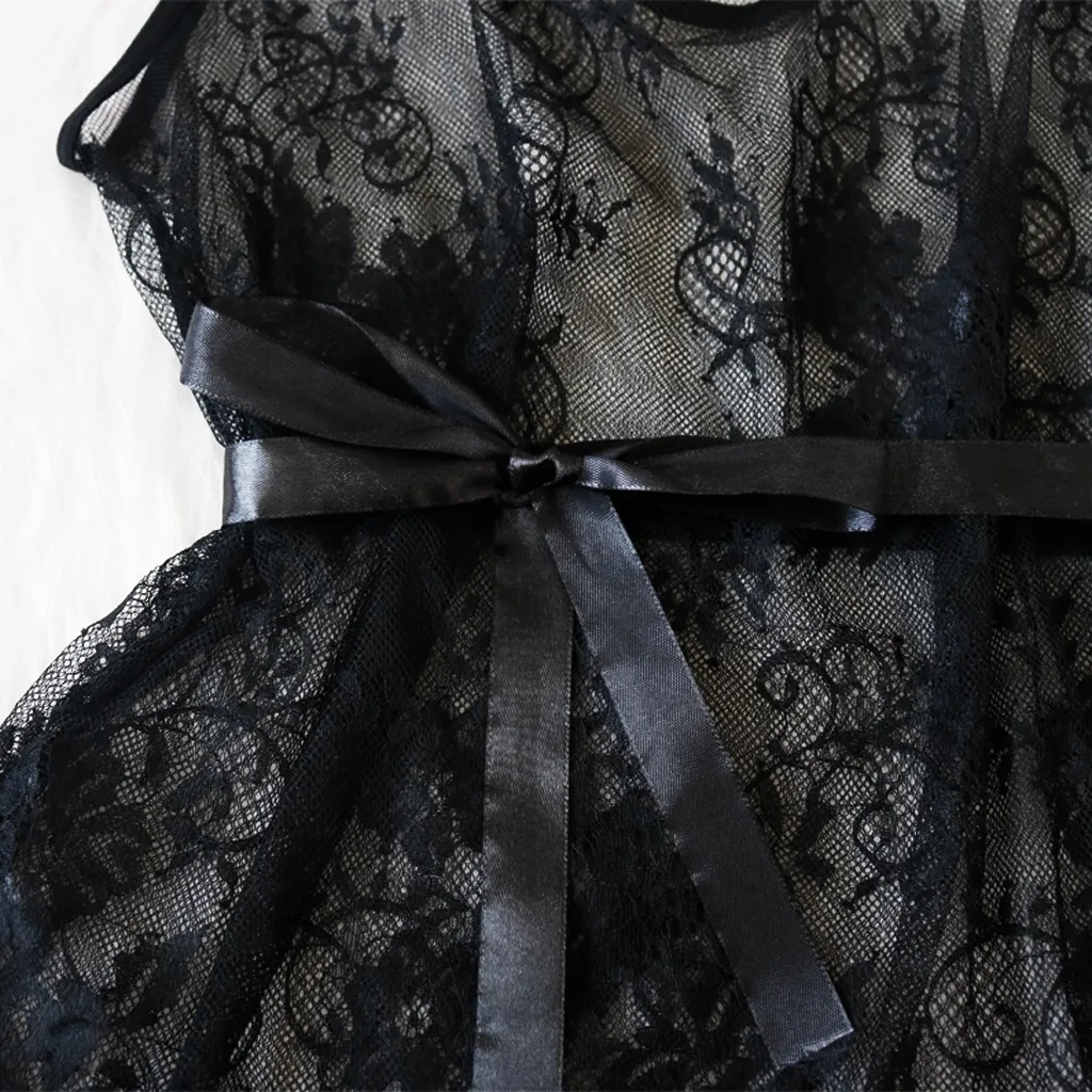 Сексуальное женское нижнее белье с круглым вырезом комплект для сна кружевное