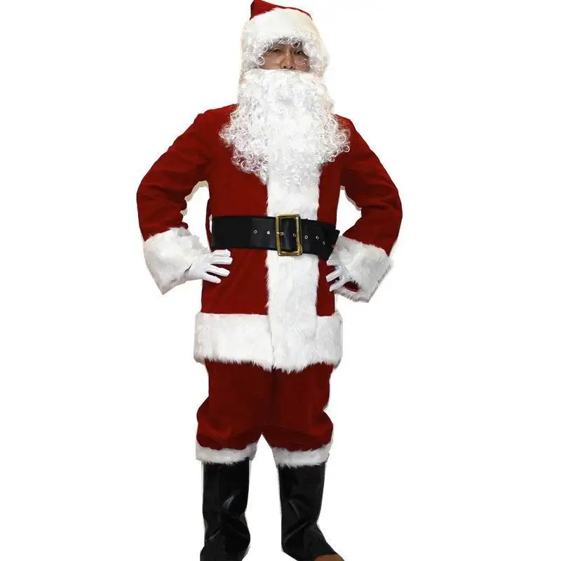 

2020 Xmas Christmas Santa Claus Costume Cosplay Santa Claus Clothes Fancy Dress In Christmas Men Costume Suit For Adults Clothes