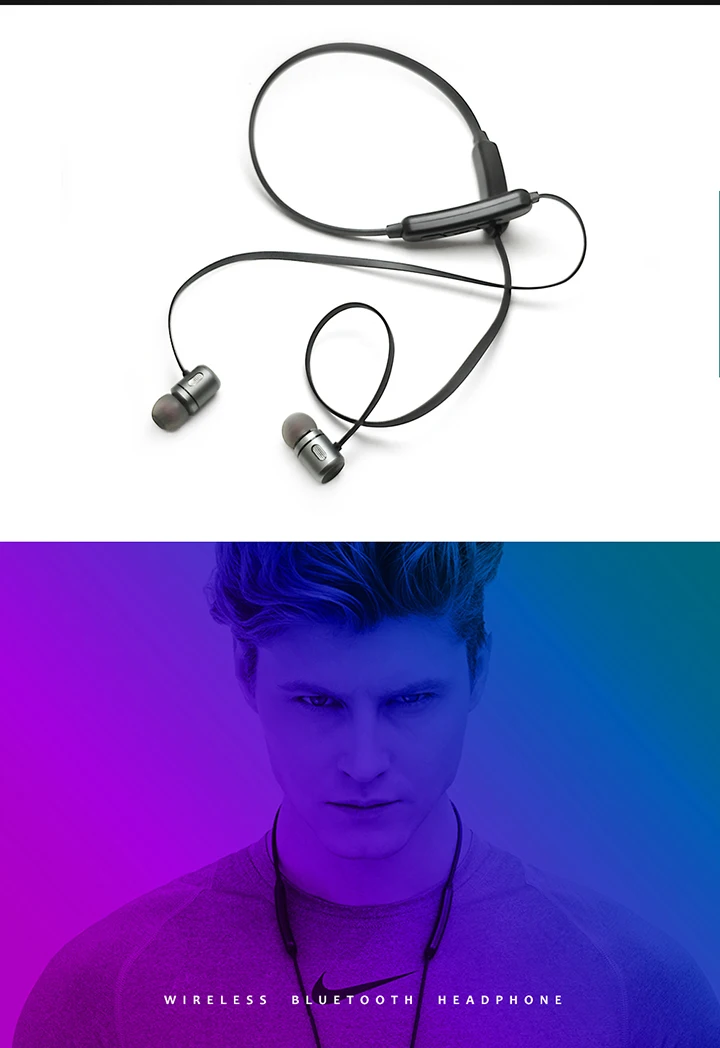 Bluetooth наушники беспроводные наушники Bluetooth Спортивная гарнитура бас шейные наушники с микрофоном для телефонов xiaomi от FBYEG