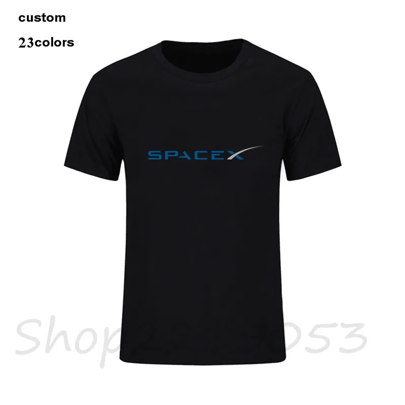 SpaceX 2019 космический X логотип футболки для мужчин Черная пантера одежда уличная