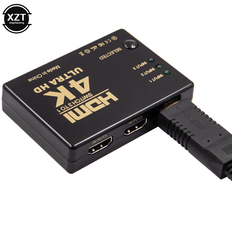 HDMI переключатель 3x1 4K * 2K 1080P 3 порта Переключатель адаптер сплиттер коробка Ультра