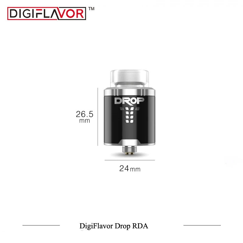 Оригинальный атомайзер Digiflavor DROP RDA с 4 большими отверстиями 510 Pin & BF Squonk