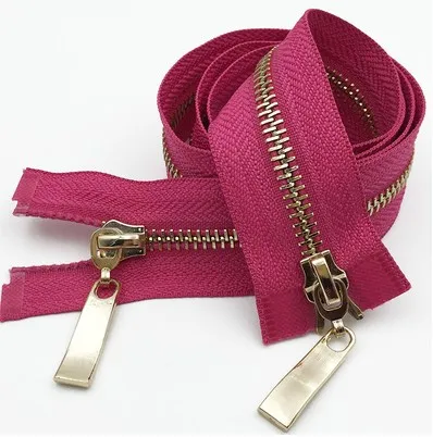 rose red Детская одежда на рост 80, 100/120 см двойными собачками good Market с металлической молнией, светильник с золотыми зубьями, на молнии, куртки с гусиным пухом на молнии Костюмы аксессуары Высокое качество D680 - Цвет: rose red