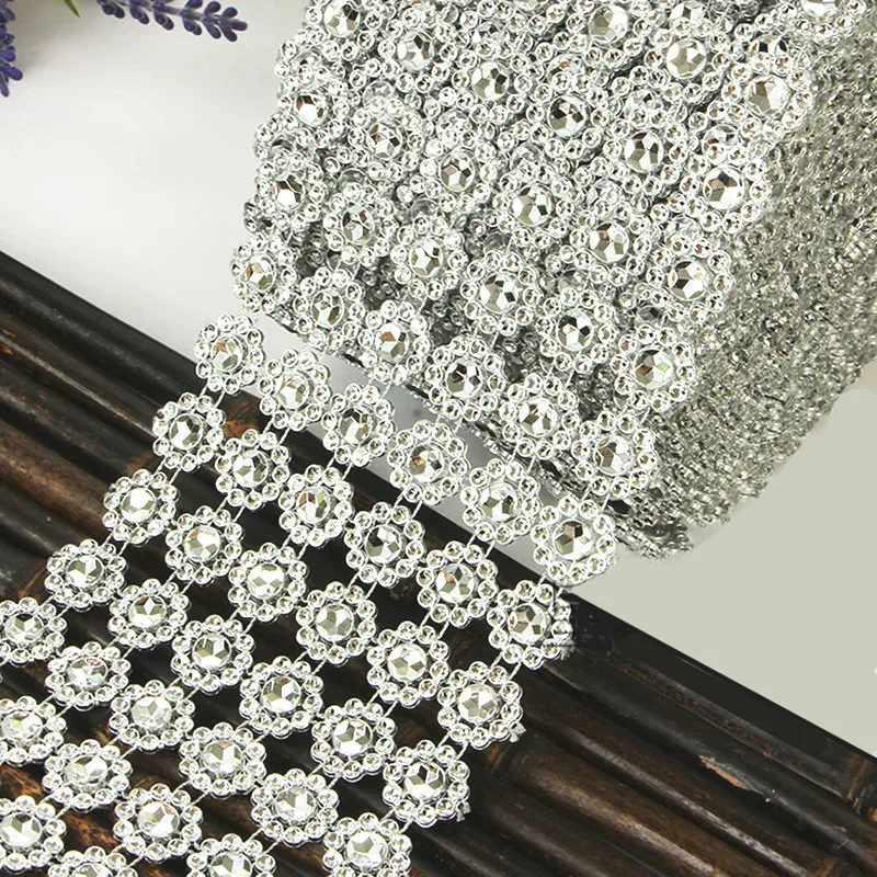 91 см Цветок Алмаз Bling Кристалл лента обёрточная бумага Отделка DIY Свадебные украшения дома аксессуары украшения торта вечерние принадлежности