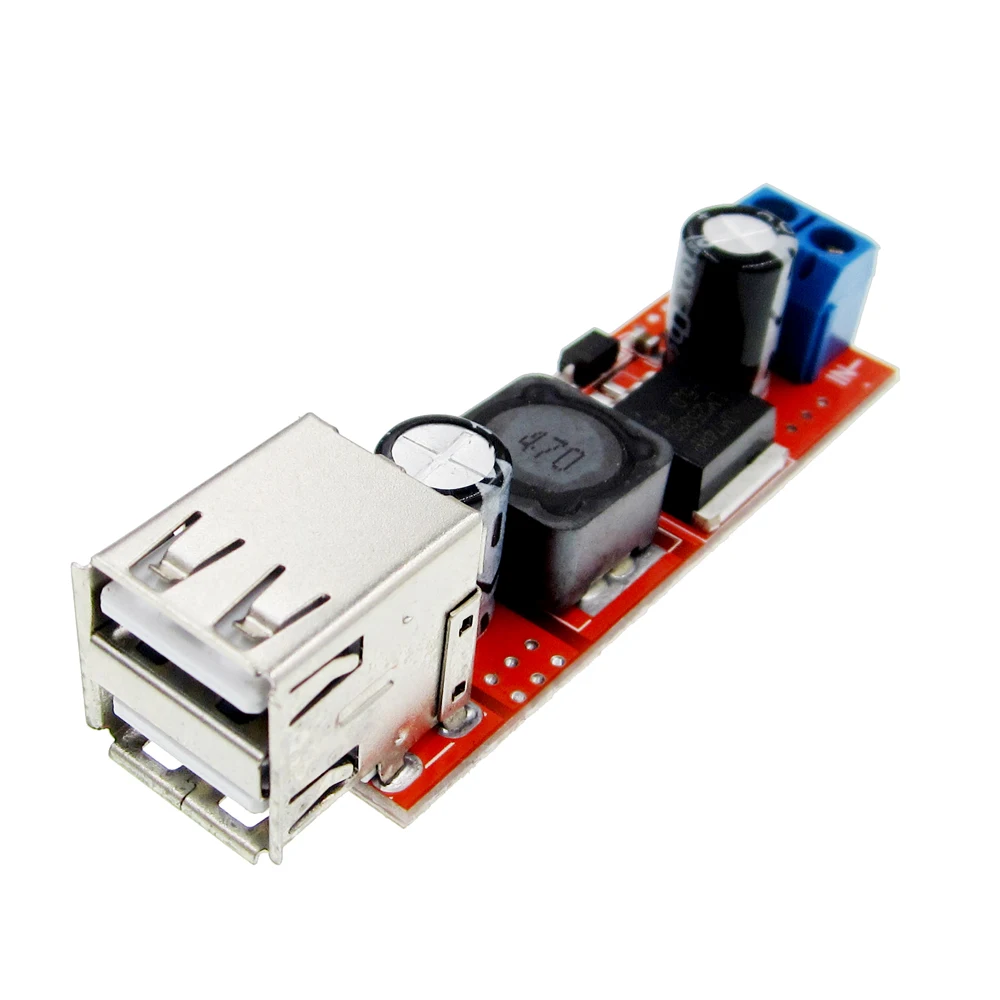 

5 шт./лот 5 в двойной USB выходной преобразователь постоянного тока 6 В-40 В до 5 В 3 А понижающий модуль KIS3R33S