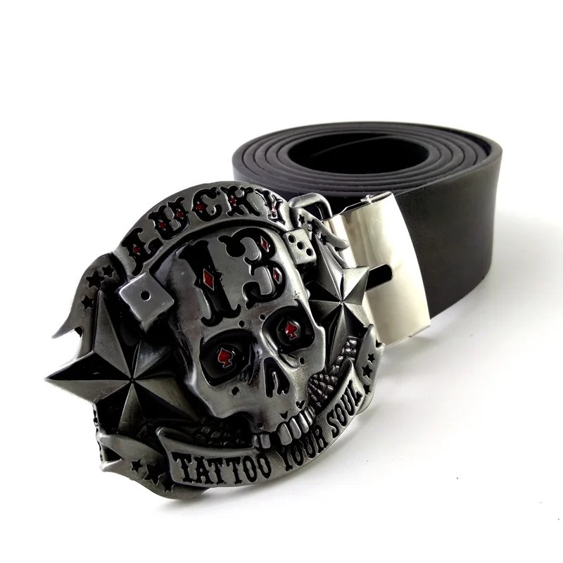 Ремень с черепами для мужчин высококачественный черный ремень из искусственной