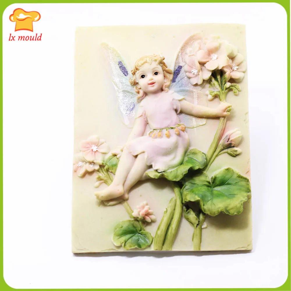 

New Home Pendant Fragrance Gypsum Clay Mold flowe rFairy Silicone Mould