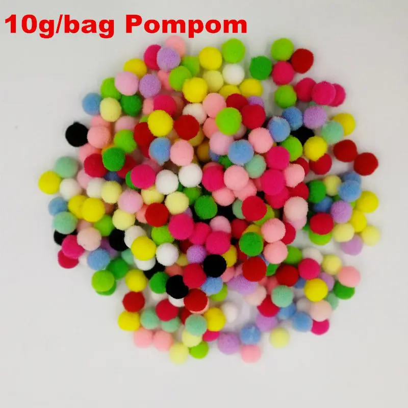 Mix color 250pcs Мини пушистые 8 мм помпоны мягкие круглые помпоны мяч ручной работы детские игрушки DIY шитье домашние рукодельные украшения поставки 20 г - Цвет: Mix color 250pcs