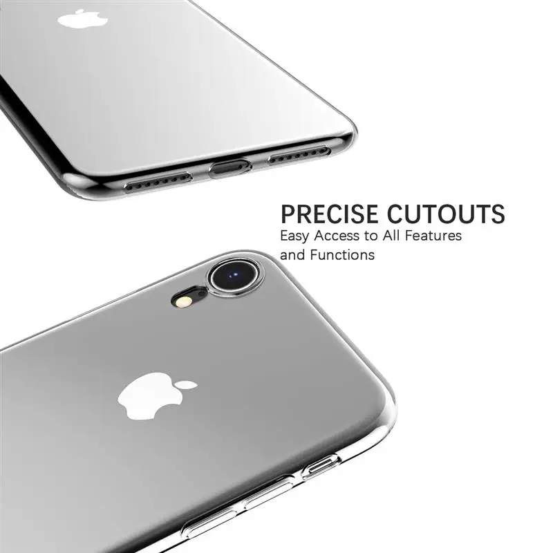 Чехол для iPhone XR прозрачный мягкий чехол из ТПУ телефона защитный X R XS MAX 5s 5 6 7 8 Plus