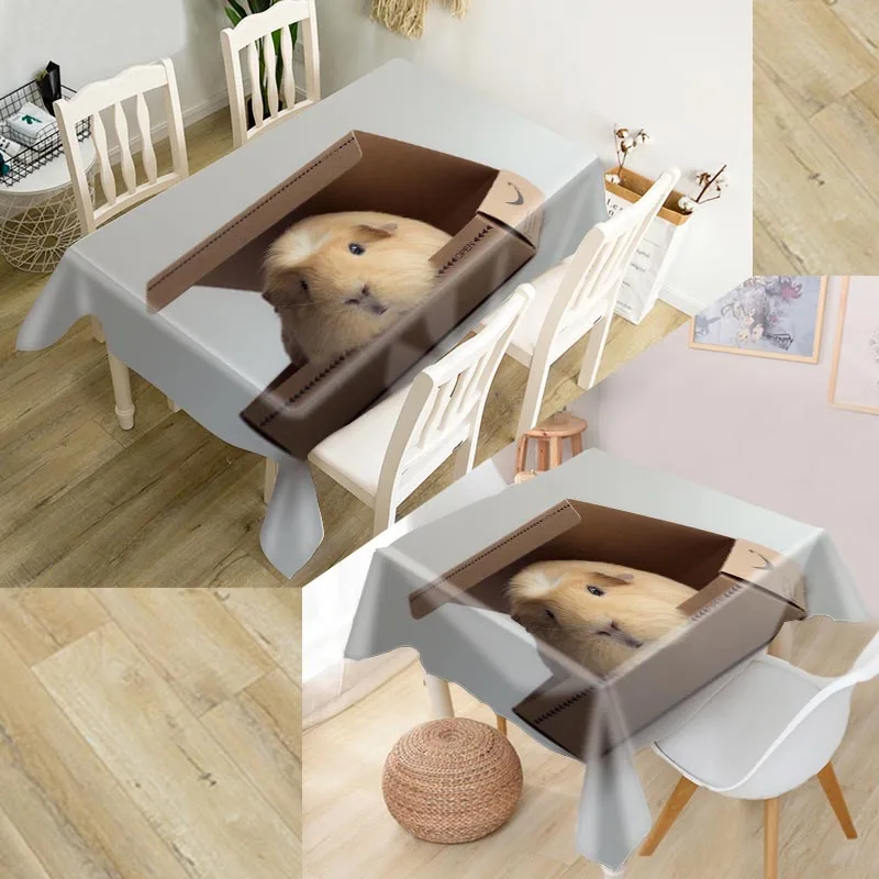 Nice Guinea Pig Tablecloth Waterproof Oxford Fabric Square/Rectangular For Wedding Table Cloth Cover TV Covers | Дом и сад