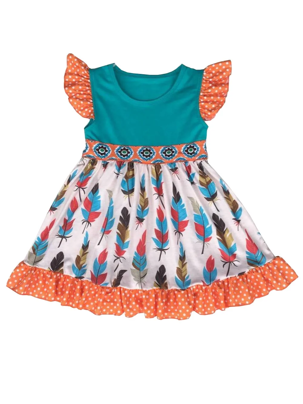 Drop Shopping New Style Cotton Boutique Dress Children Clothing Baby Girls Thankgiving Kids Clothes Casual Party | Детская одежда и