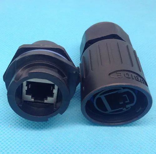 Водонепроницаемый разъем Ethernet RJ45 штепсельная вилка + розетка вместе |