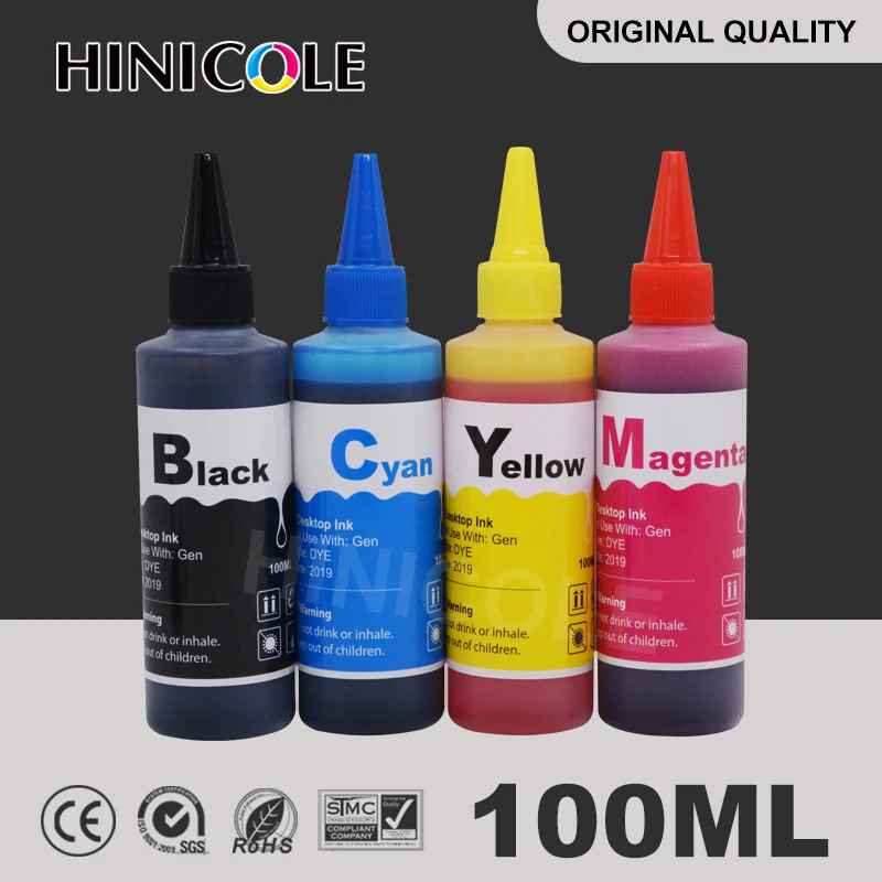 

4 Color Dye Ink Refill Kit For HP 302 XL For HP Deskjet 2130 2135 1110 3630 3632 Officejet 3830 3834 4650 Printer 100ml Bottle