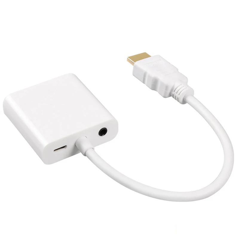Высококачественный HDMI совместимый преобразователь HD C в VGA адаптер 1080P цифровой
