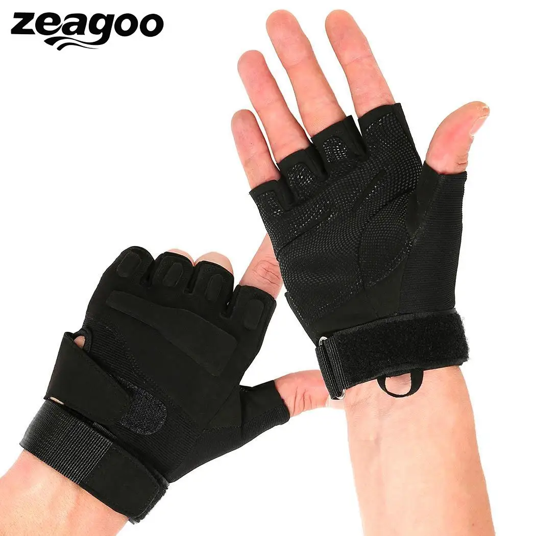 Zeagoo Новинка унисекс спортивные перчатки без пальцев для верховой езды