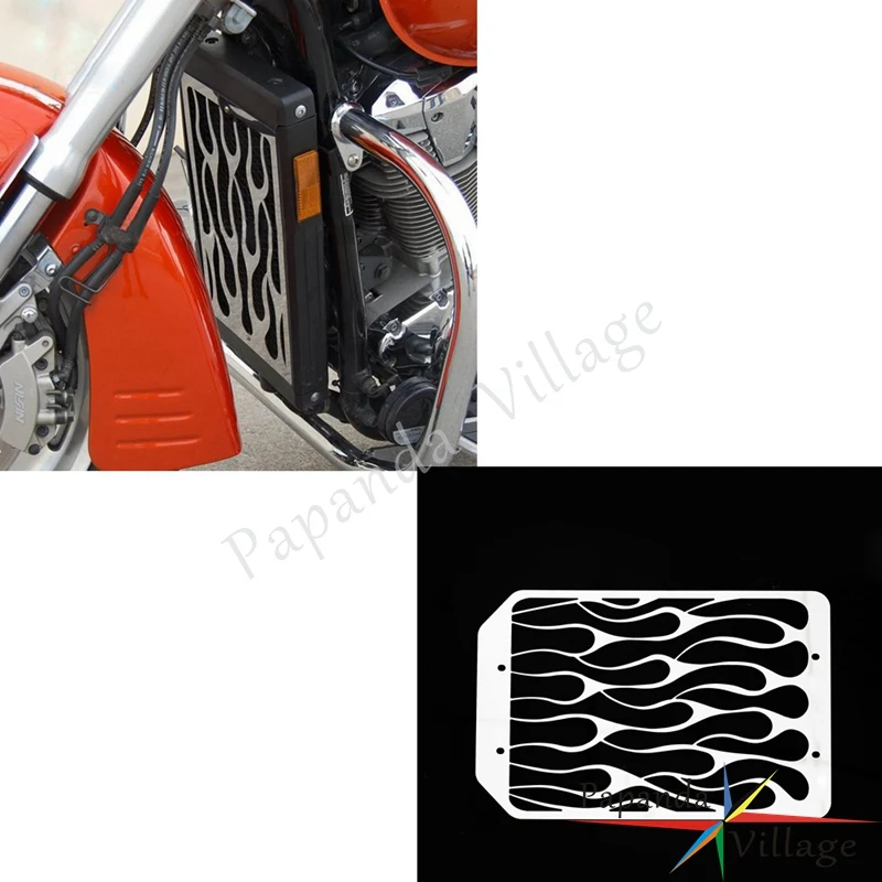 Защитная крышка радиатора Papanda из нержавеющей стали полированная для Kawasaki Vulcan VN