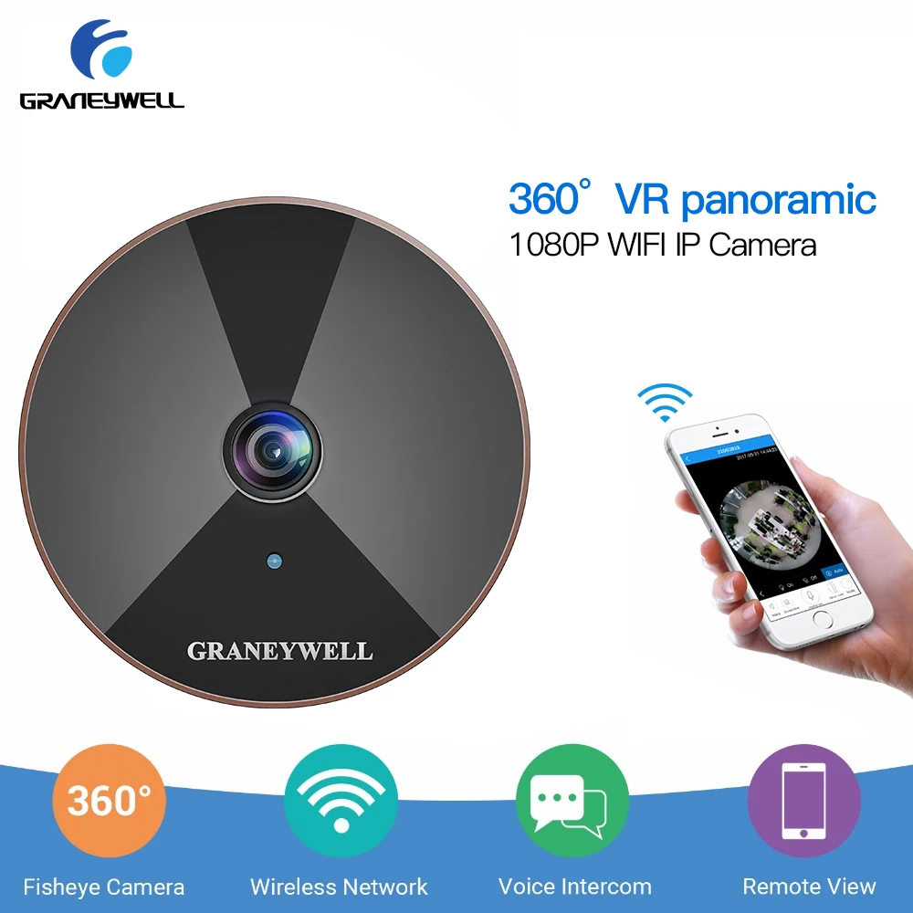 Graneywell IP камера для помещений Беспроводная 960 1.3MP Домашняя безопасность Wifi