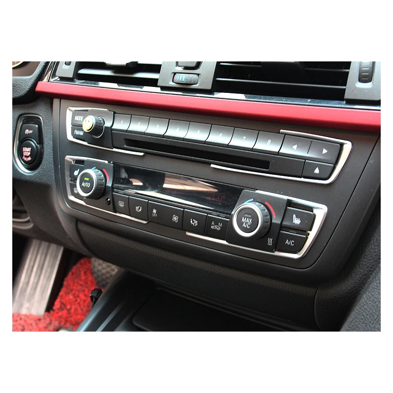 

Car Interior Accessories Air Conditioning Control AC Panel Decoration Frame Sticker Decor Strip for BMW 1 2 3 Series Car Styling