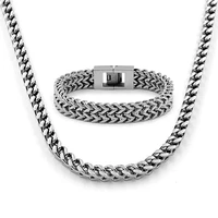 bleum cade european men 4 colour stainless steel franco box chain necklace bracelet