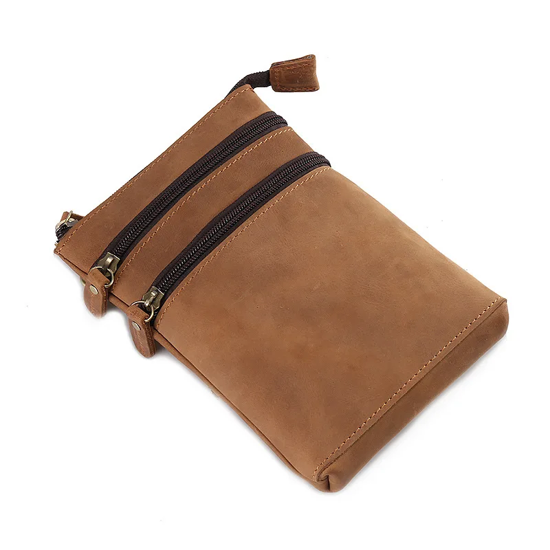 Винтажная поясная сумка для мужчин из натуральной кожи забавная сумочка на