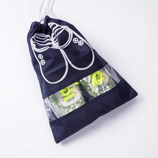 1pcs Drawstring Shoes Storage Bag Travel Storage Organizer Portable Package Bags Waterproof Wardrobe Home Non-Woven Pouch