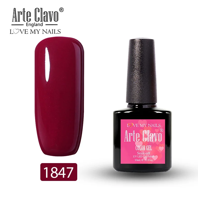 1847 Arte Clavo, 10 мл, верхнее покрытие, Гель-лак, матовое верхнее покрытие, длительное покрытие, Гель-лак для ногтей, впитываемый, тусклый, матовый, поверхность, гель для ногтей - Цвет: 1847