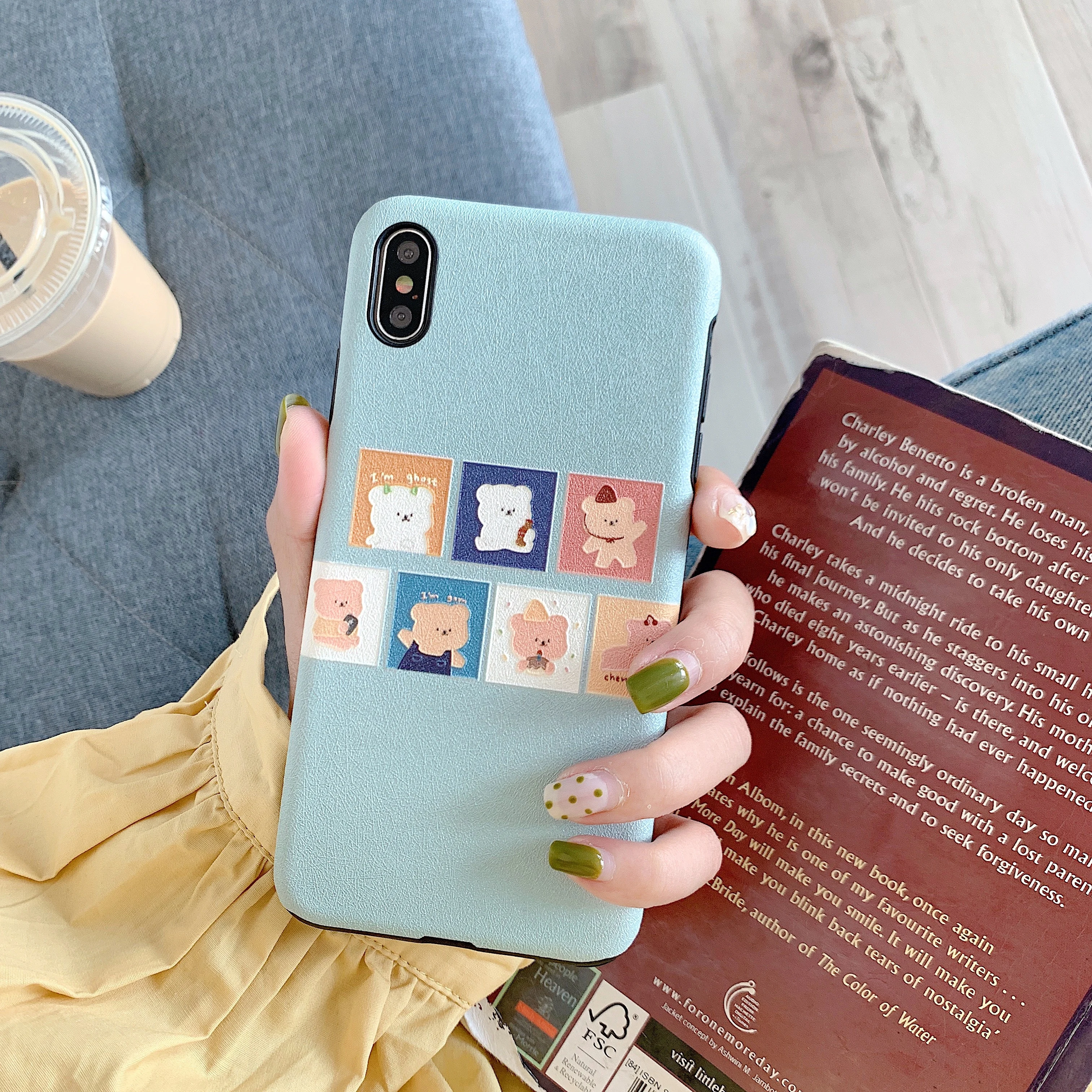 ORYKSZ роскошный чехол с рисунком медведя для iphone XS Max XR X 6 6S 8 7 plus задняя крышка