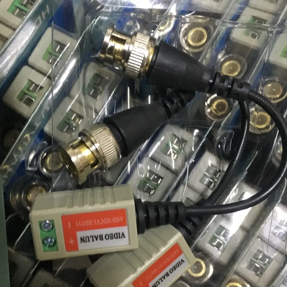 10 пар ABS пластиковых CCTV Video Balun аксессуары пассивные трансиверы расстояние UTP BNC