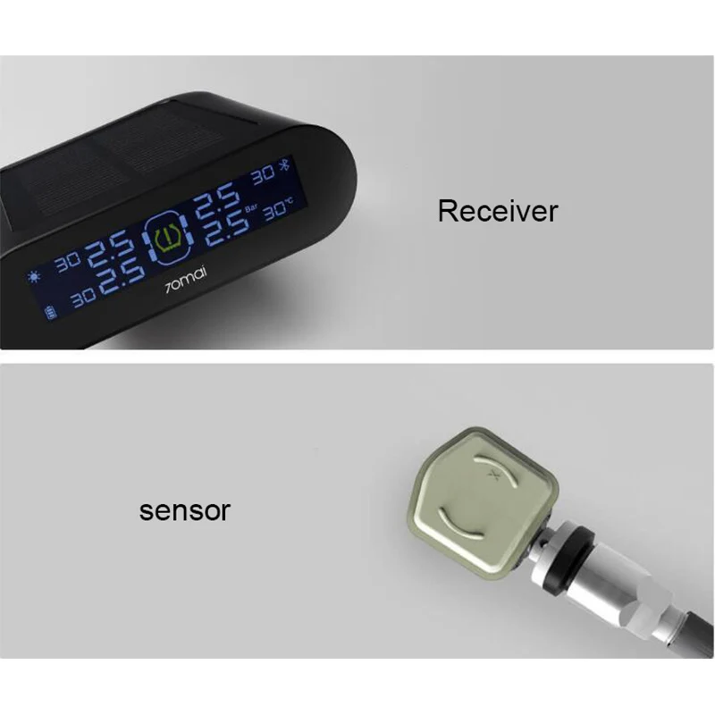 Xiaomi 70Mai датчик давления в шинах TPMS тестер мониторинг солнечной беспроводной