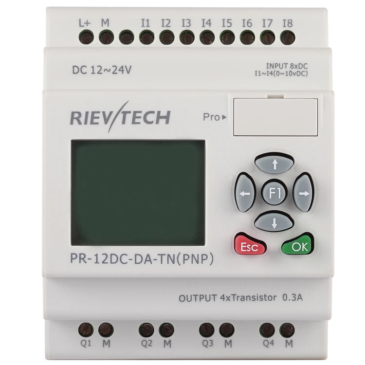 RIEVTECH 8 входов и 4 выхода транзисторов программируемое реле PR-12DC-DA-TN | Компьютеры