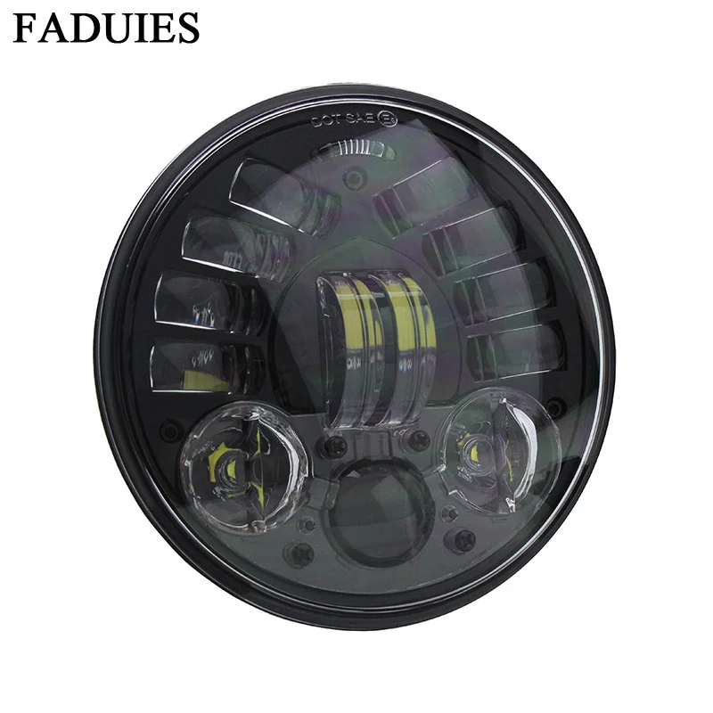 FADUIES 5 75 &quotкруглая мотоциклетная Адаптивная Поворотная светодиодный фара для Harley