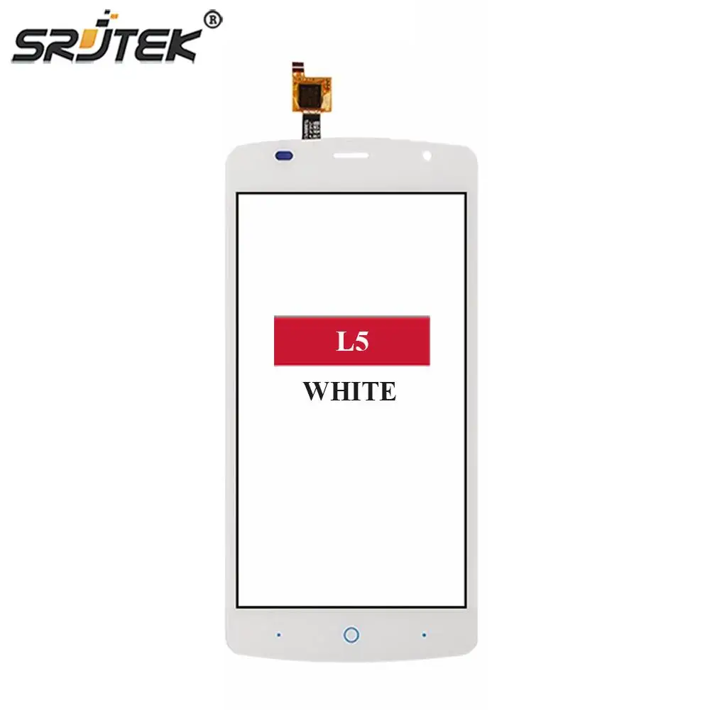 Srjtek For ZTE Blade L5 Touch Screen Digitizer Sensor Front Glass Panel Replacement 5.0'' Plus Black/White/Gray | Мобильные