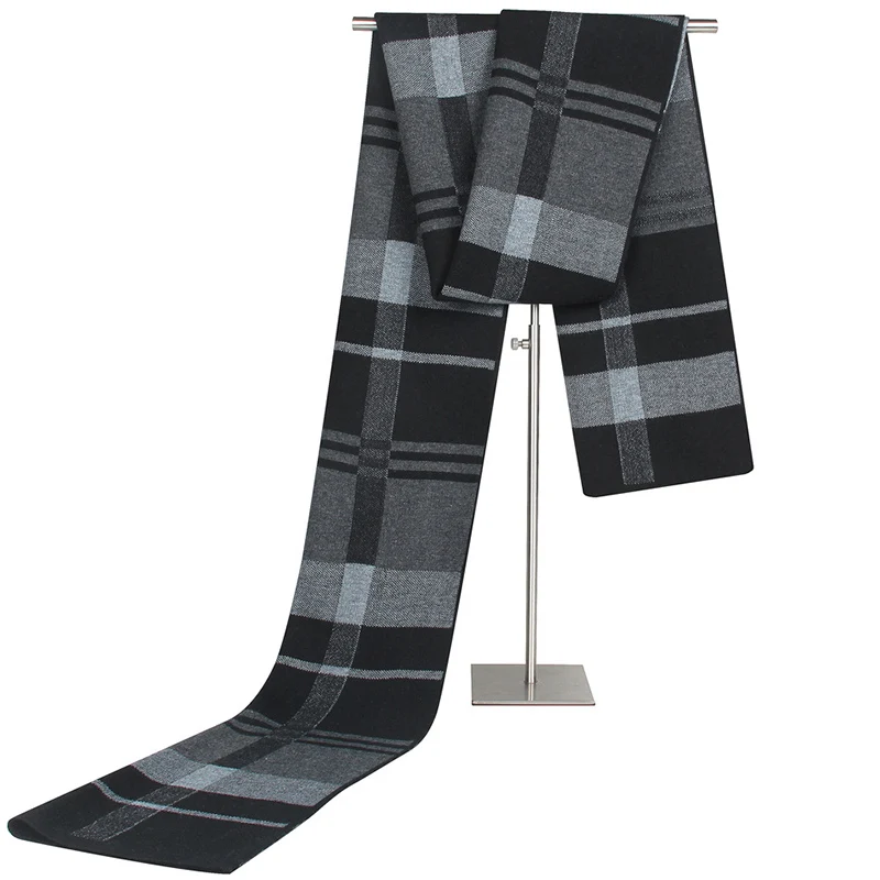 RUNMEIFA модный акриловый кашемировый шарф для мужчин зимний теплый Изящные вязаные